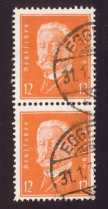 Germany Sc# 373 12pf President Paul von Hindenburg used pair