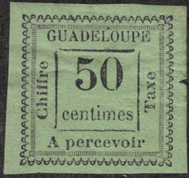 Guadeloupe #J12 Mint Hinged 25% of SCV $32 **FREE SHIPPING**