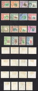 North Borneo SG391/406 1961 QEII Set of 16 Used