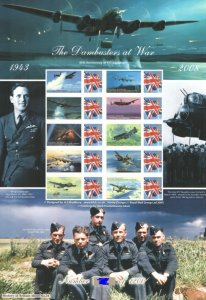 BC-165 History of Britain 21 2008 Dambusters no.162 sheet U/M