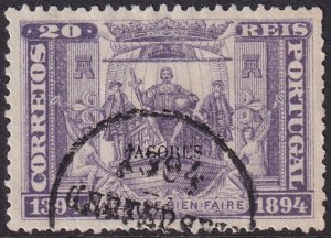 Azores 1894 Sc 68 used commemorative cancel