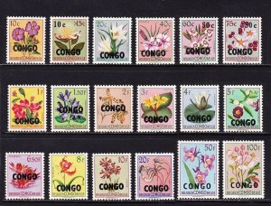 CONGO 1960 Flowers in Natural Colors (18v Cpt) MNH CV$80+