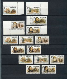 POLAND 1975/76 Sheets Art Sport Trains MNH Used (Appx 110)(MR441