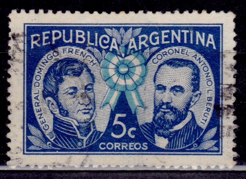 Argentina 1941, General Domingo French & Antonio Beruti, Scott# 475, used