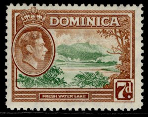 DOMINICA GVI SG105a, 7d green & yellow-brown, M MINT.