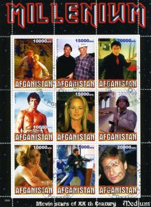 Rwanda 1999 MILLENNIUM American Movie Stars Sheet Perforated Fine Used VF