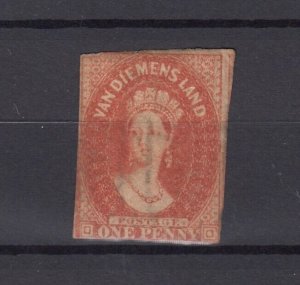 Van Diemen's Land QV 1857 1d Red Imperf SG29 Unused BP738