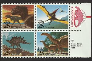 # 2422-2425 MINT NEVER HINGED PREHISTORIC ANIMALS