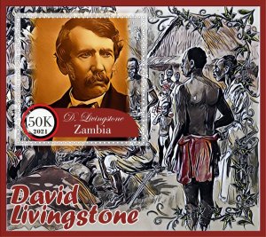 Stamps. David Livingstone 2021 year 1+1 sheets perf Zambia