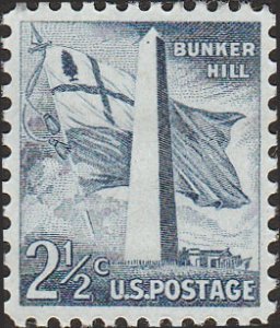 # 1034 MINT NEVER HINGED ( MNH ) BUNKER HILL MONUMENT     XF+