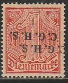 Germany-Upper Silesia O47, 1M DOUBLE HORIZ INV OVERPRINT. MINT, NH. VF. (451)