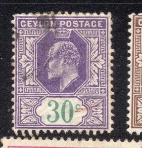 Ceylon 1904 Ed VII Early Issue Fine Used 30c. 230373