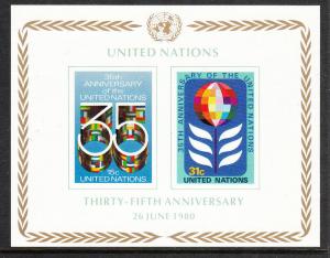 324 United Nations 1980 35th Anniv. SS MNH