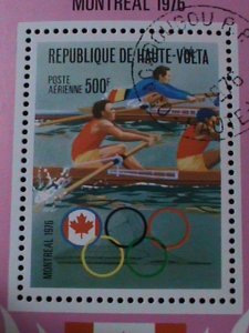 ​UPPER VOLTA-1976-OLYMPIC GAMES-MONTREAL'76 CANADA-CTO S/S VF-FANCY CANCEL