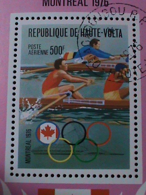 ​UPPER VOLTA-1976-OLYMPIC GAMES-MONTREAL'76 CANADA-CTO S/S VF-FANCY CANCEL