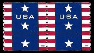 PCBstamps   US #4385 Coil Pair (20c)(2x(10c)) Patriotic Banner, MNH, (14)