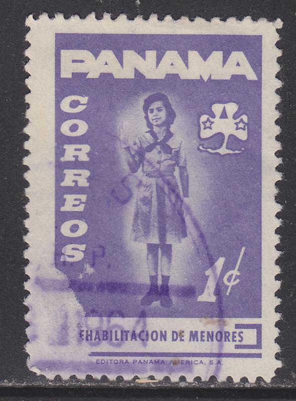 Panama RA58 Girl Scout Saluting 1964