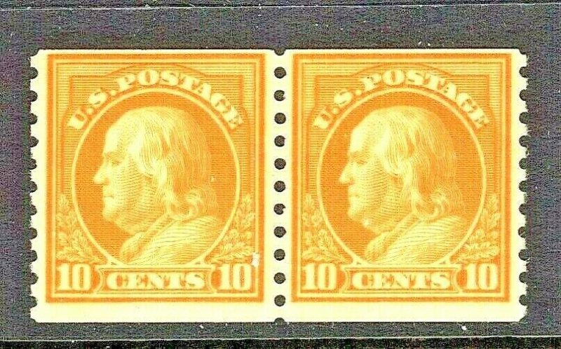 [ST]  1917 US #497 Mint-NH ~ Coil Pair [Perf 10 Vertically] 