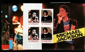 ST.VINCENT SGMS948imp 1985 MICHAEL JACKSON IMPERF MNH