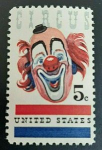 1966 American Circus Single 5c Postage Stamp, Sc# 1309, MNH, OG