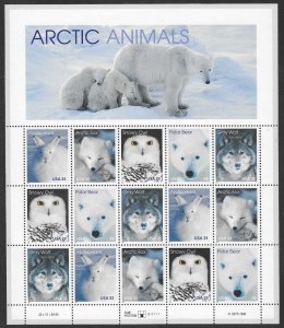 Sc 3288-92 (3292a)   33¢  Arctic Animals Sheet of 15 - MNH