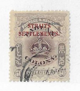 Straits Settlements  Sc # 143  50c  used VF