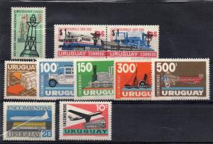 URUGUAY RAILROAD TRAIN RAILWAYS PLANE SHIP BUS BOB MNH STAMPS Q 98 99 101 TO 108