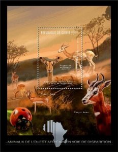 Guinea 2012 - Endangered Animals of West Africa, Animals. Mi 9193/Bl.2082