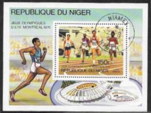 Niger C279 Olympics 1976 used Souvenir Sheet