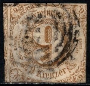 1862 German States Thurn & Taxis Scott #- 55 9 Kreuzer Imperf