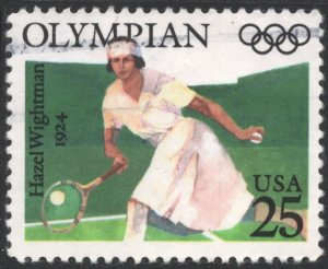 SC#2498 25¢ Olympics: Hazel Wightman Single (1990) Used