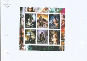 TURKMENISTAN - 2000 - Art of Luis Royo - Perf 6v Sheet - M L H -Private Issue