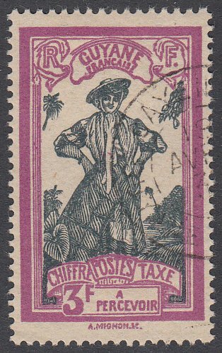 French Guiana J21 Used CV $4.50