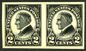 U.S. #611 MINT PAIR OG LH