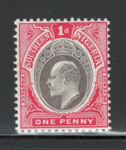 Southern Nigeria 1905 King Edward VII 1p Scott # 22a MH