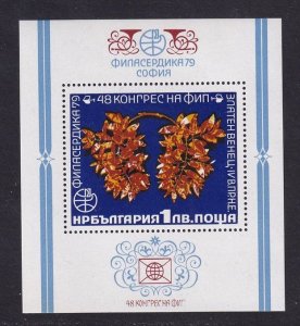 Bulgaria  #2578  MNH  1979  sheet  Thracian gold-leafed collar