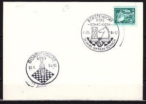 German, Dem. Rep. 25/MAY/84. Chess Cancel on Cover. ^