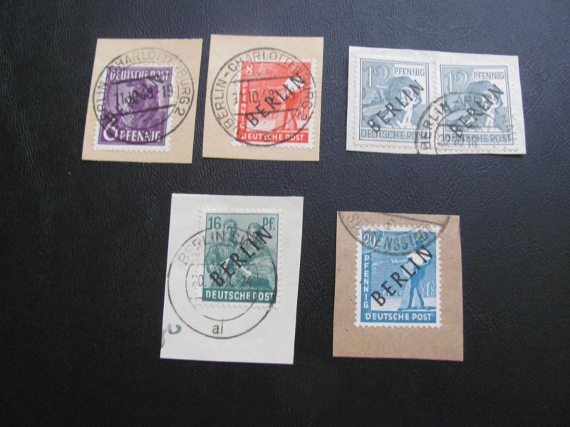 GERMANY BERLIN 1948 USED SC 9N1/8 OVERPRINTS LOT XF 27 EUROS (114)