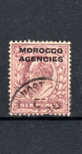 Morocco Agencies 1907 6d Dull Violet GB Opt Sg 36a Fu Cds-