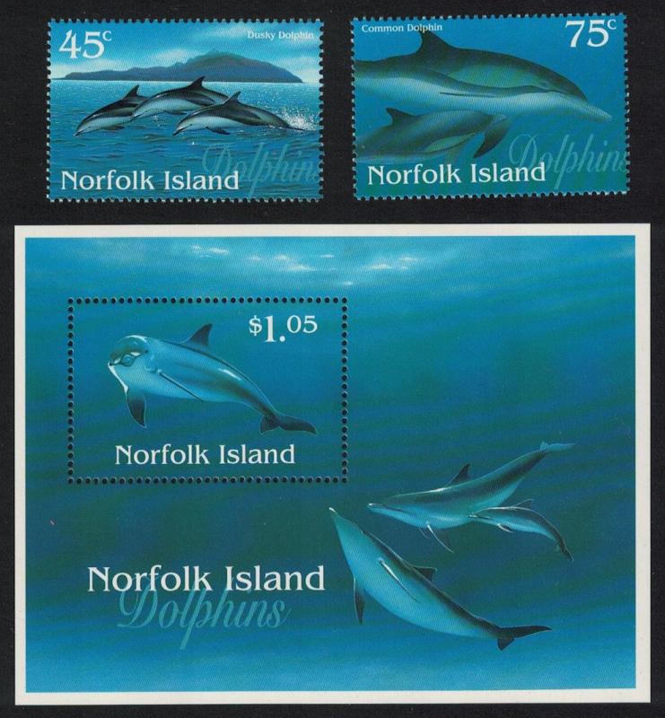 Norfolk Dolphins 2v+MS SG#640-MS642