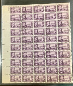 932  Franklin D Roosevelt, White House   MNH 3 c Sheet of 50 FV $ !.50 1945