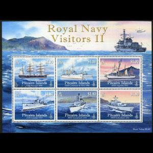 PITCAIRN 2010 - Scott# 711 S/S Navy Ships NH