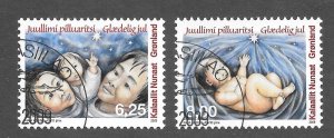 Greenland Scott 555+56 Used NHOG(CTO) - 2009 Christmas Issue - SCV $5.75