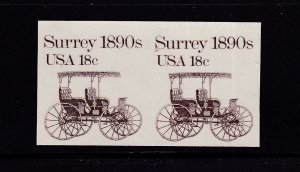 1984 Imperforate pair Sc 1907a 18c Surrey Transportation coil error MNH (WF