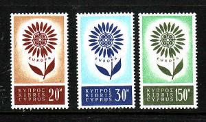 Cyprus-Sc#244-6-Unused NH Europa set-1964-