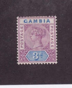 GAMBIA # 24 VF-MH 3d QUEEN VICTORIA CAT VALUE $61 
