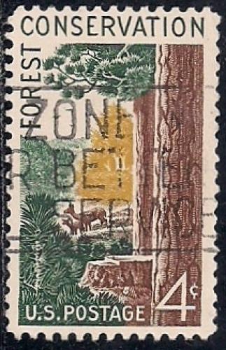 1122 4 cent Forest Conversation VF used