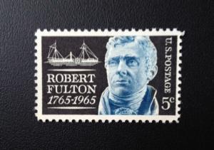 Scott #1270 Robert F. Fulton, the Clermont, MINT, F-VF, NH