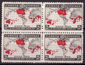 1898 Canada Map & Christmas #85 Victorian Postage Stamp MNHx3 MHx1 cv $650