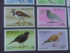 ST.KITTS # 49a-66a -MINT/NEVER HINGED---COMPLETE SET-----BIRDS-----1992